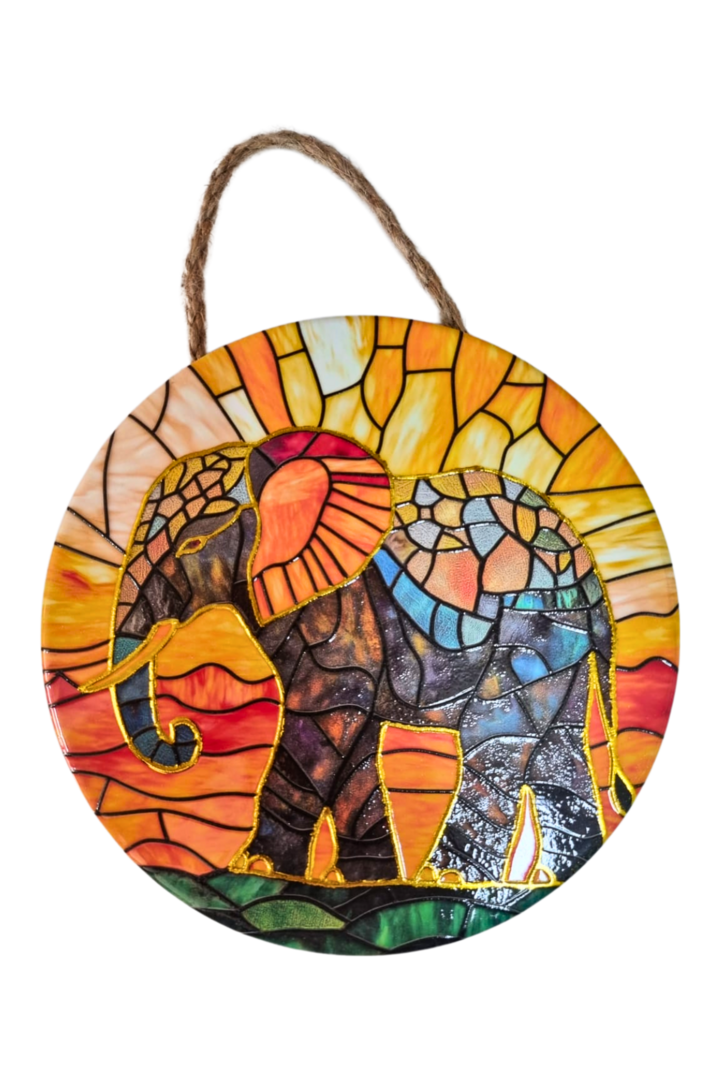 Mandala porcelana elefante 10