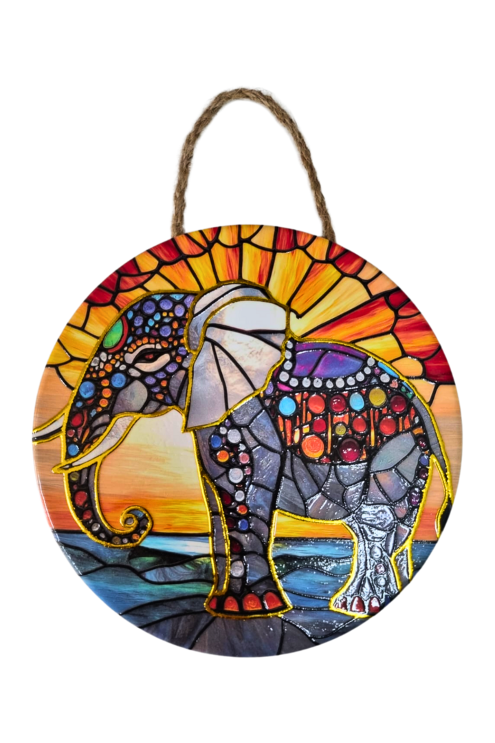 Mandala porcelana elefante 2