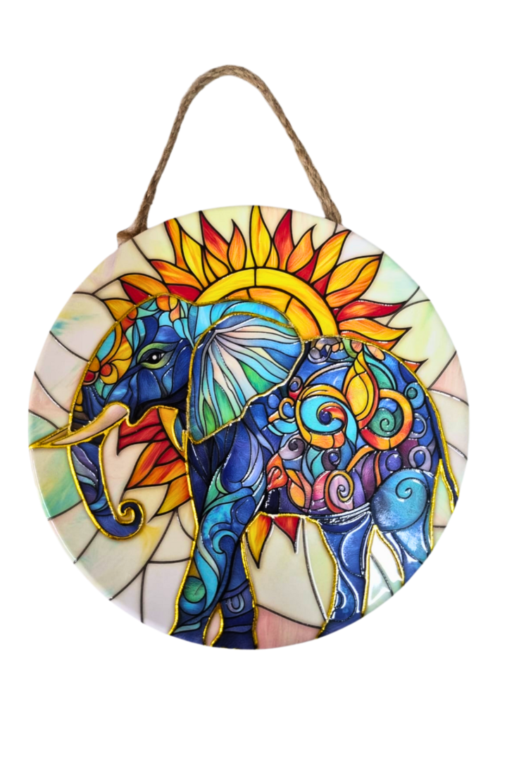 Mandala porcelana elefante 3