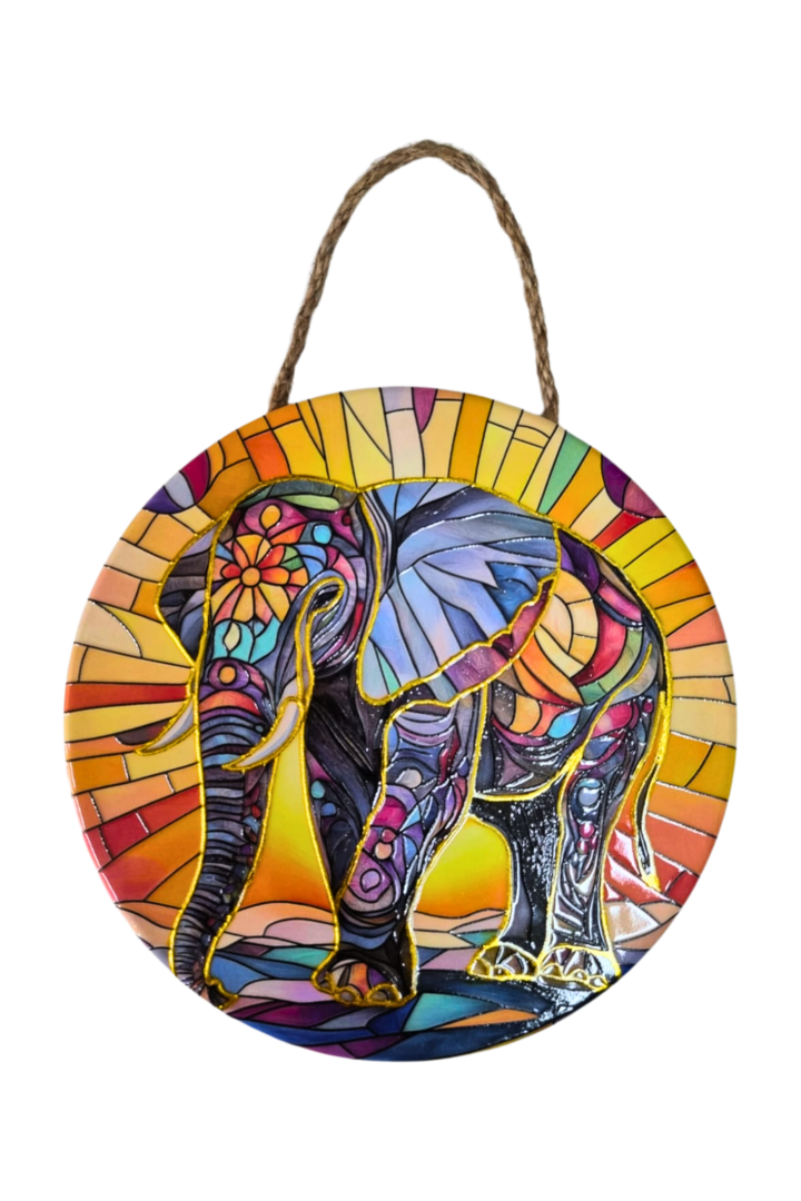 Mandala porcelana elefante 5