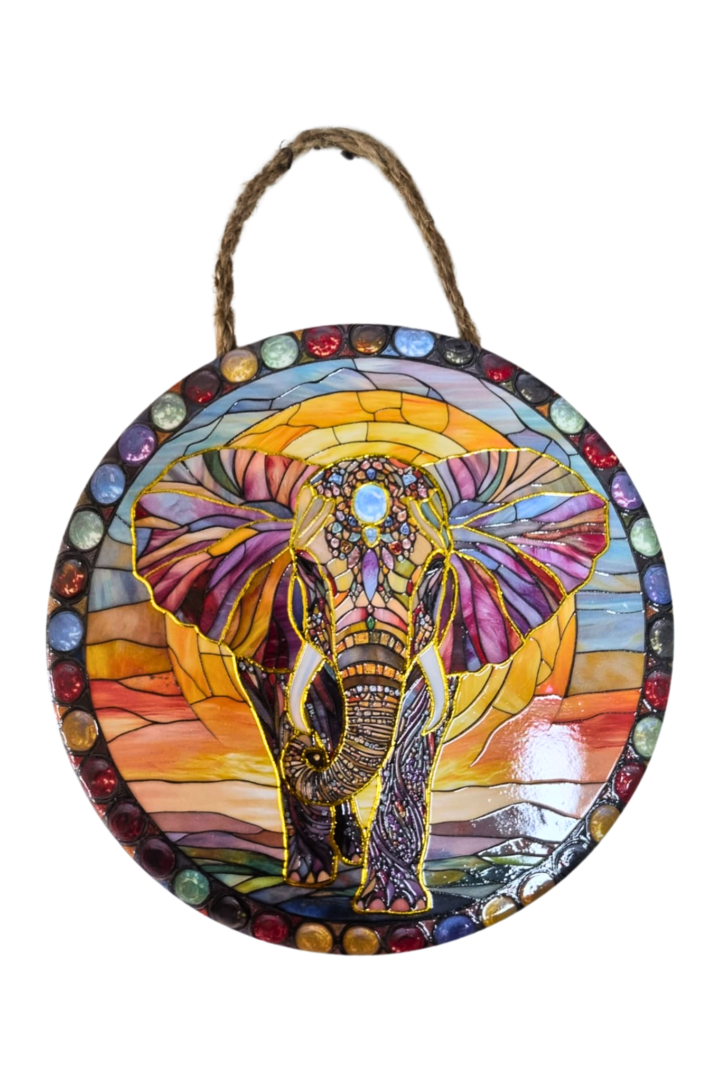 Mandala porcelana elefante 6