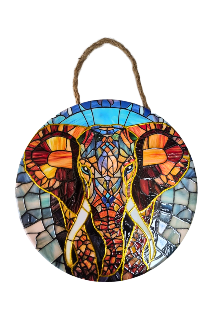 Mandala porcelana elefante 7
