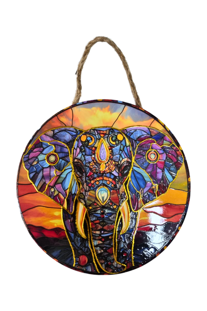 Mandala porcelana elefante 9
