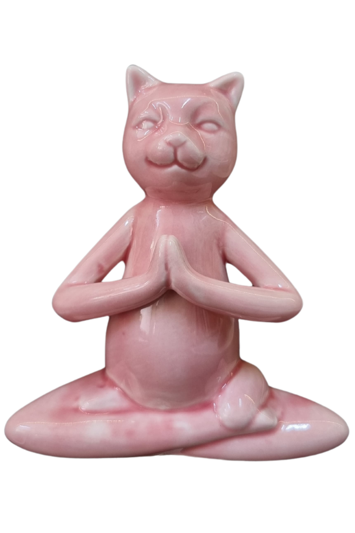 Gato yoga porcelana 1