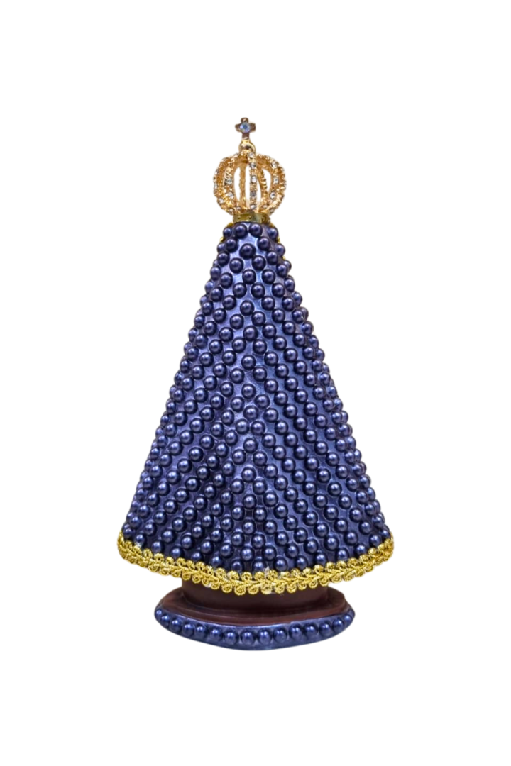 Nossa senhora aparecida perolada 20cm 3