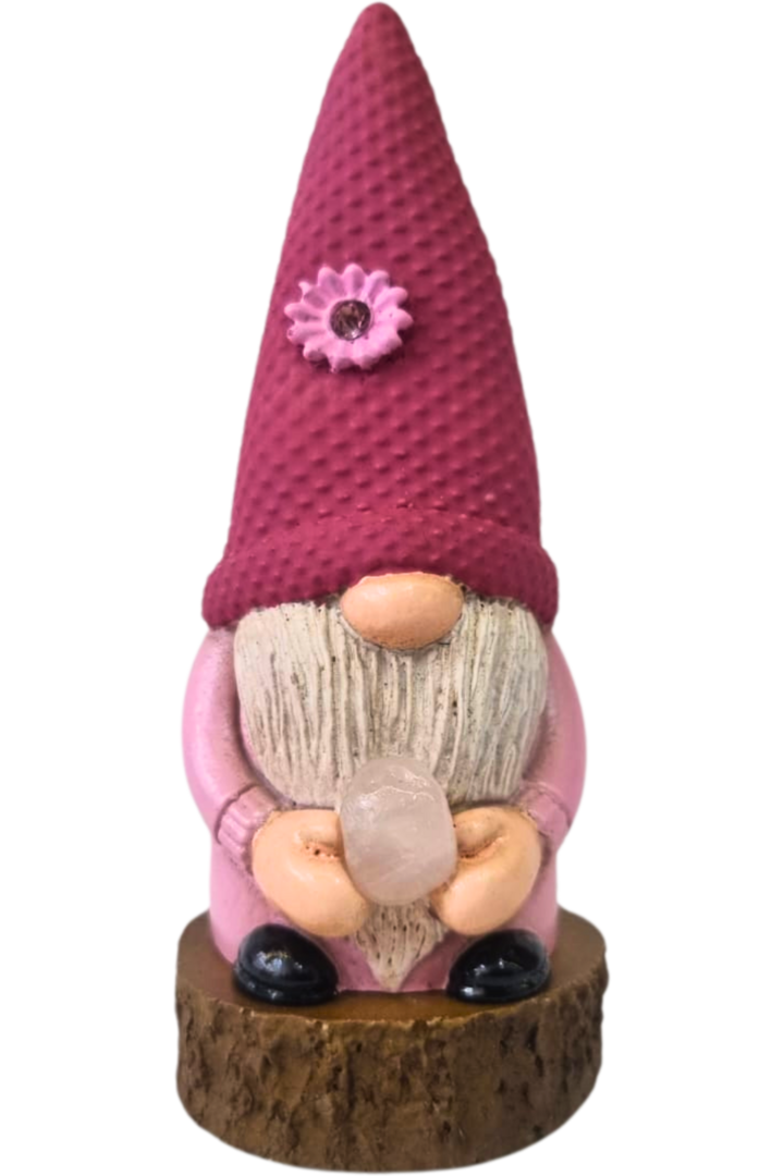 Gnomo quartzo rosa 1
