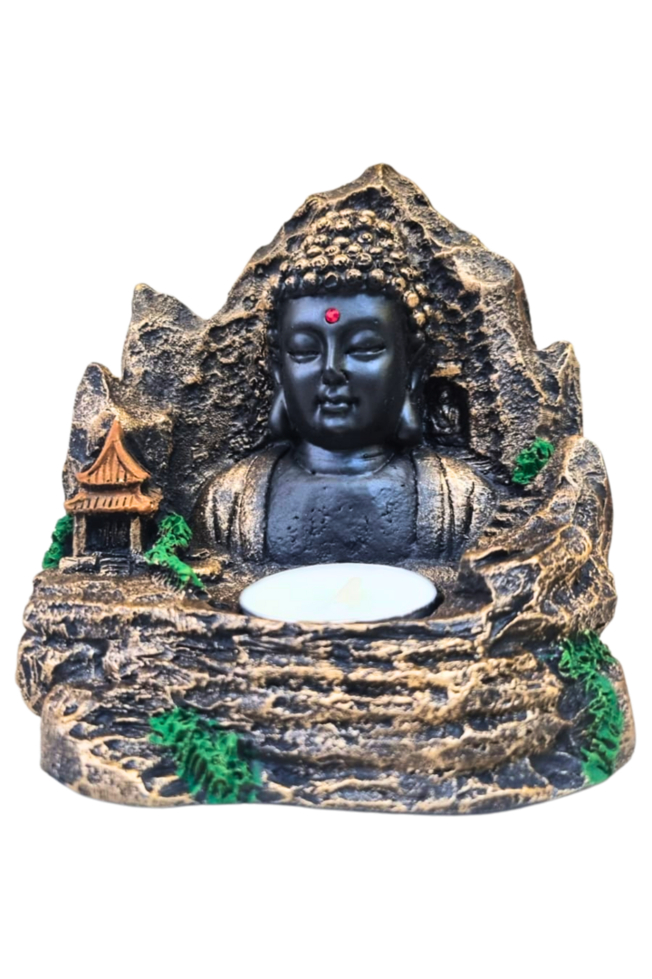 Incensario porta vela buda 6