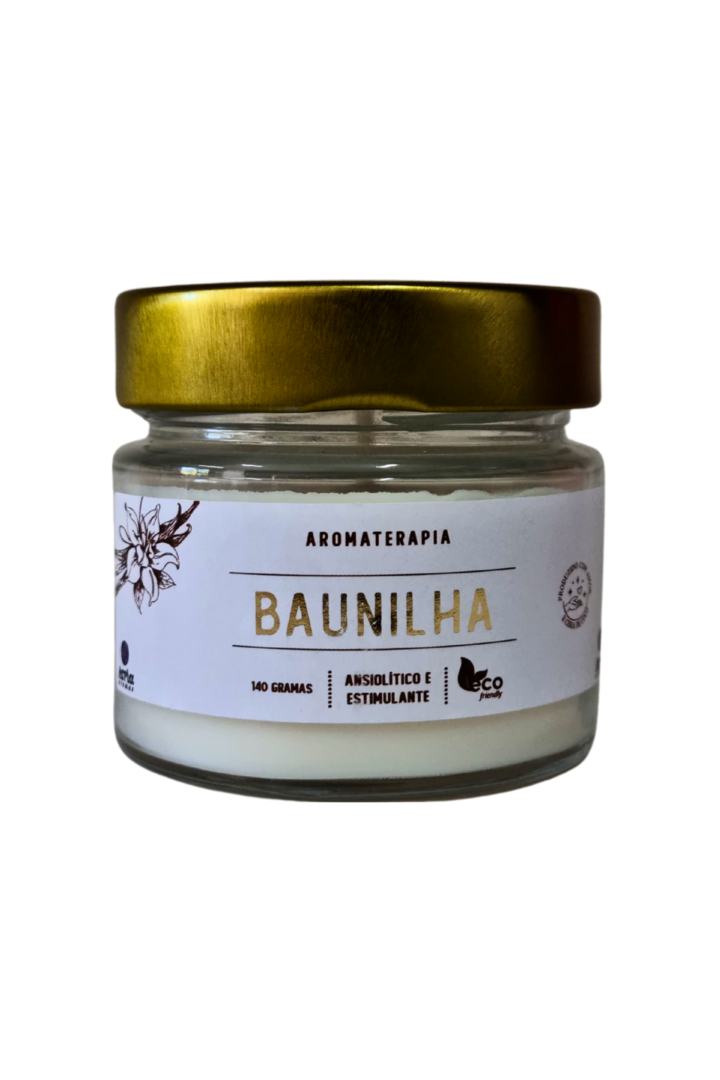 Vela perfumada pote de vidro baunilha 2