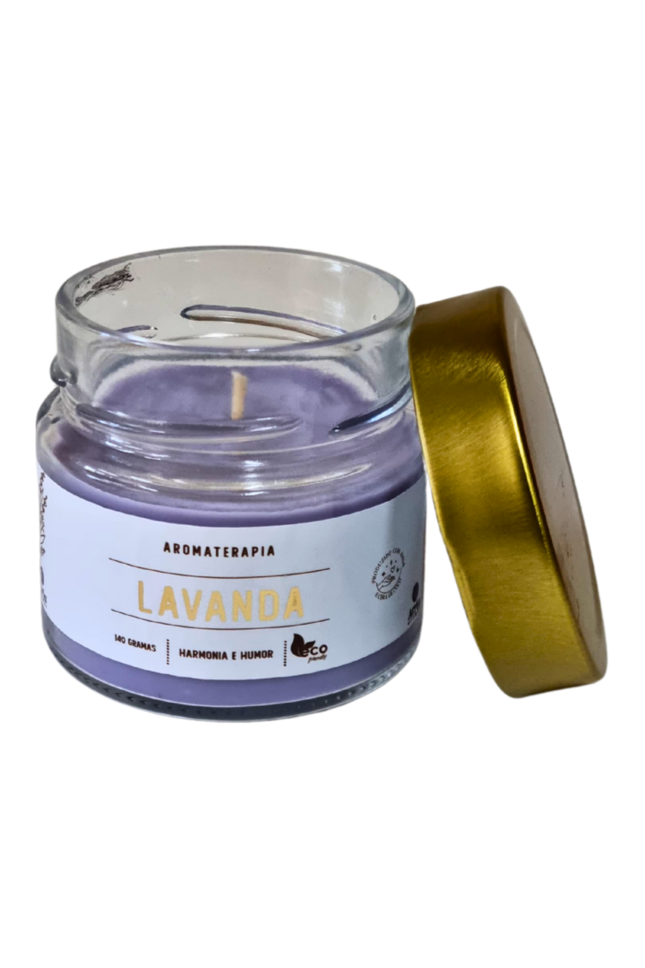 Vela perfumada pote de vidro lavanda 1