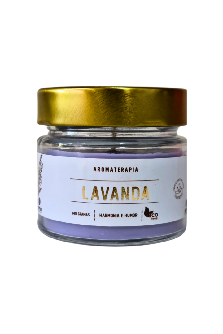Vela perfumada pote de vidro lavanda 2