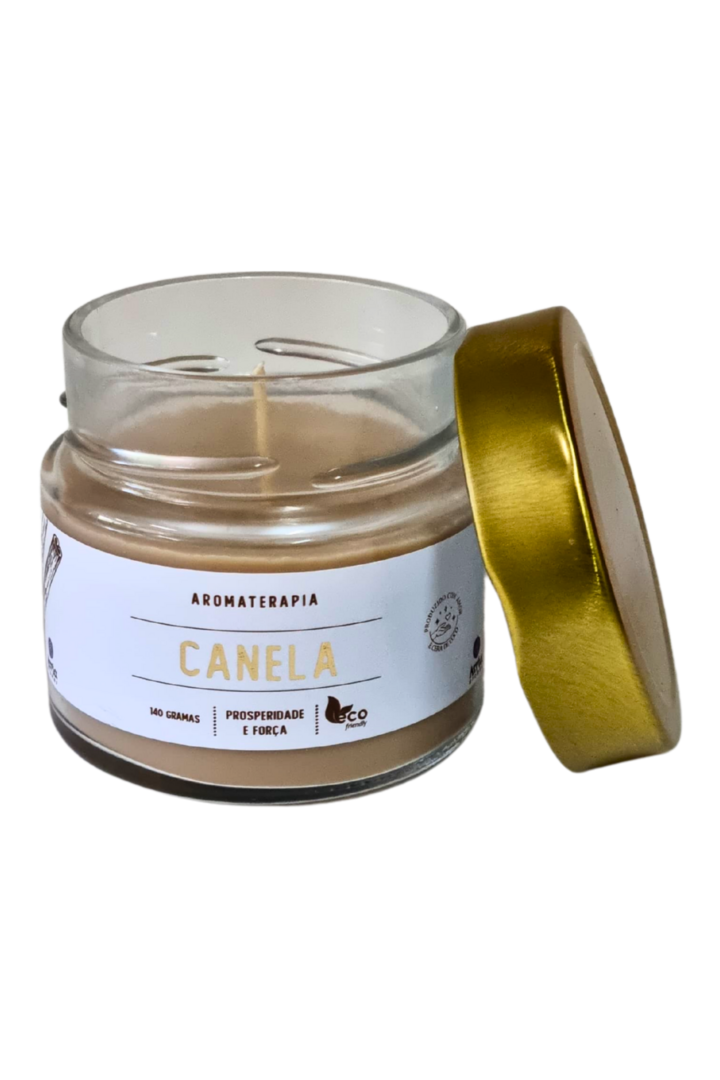 Vela perfumada pote de vidro canela 1