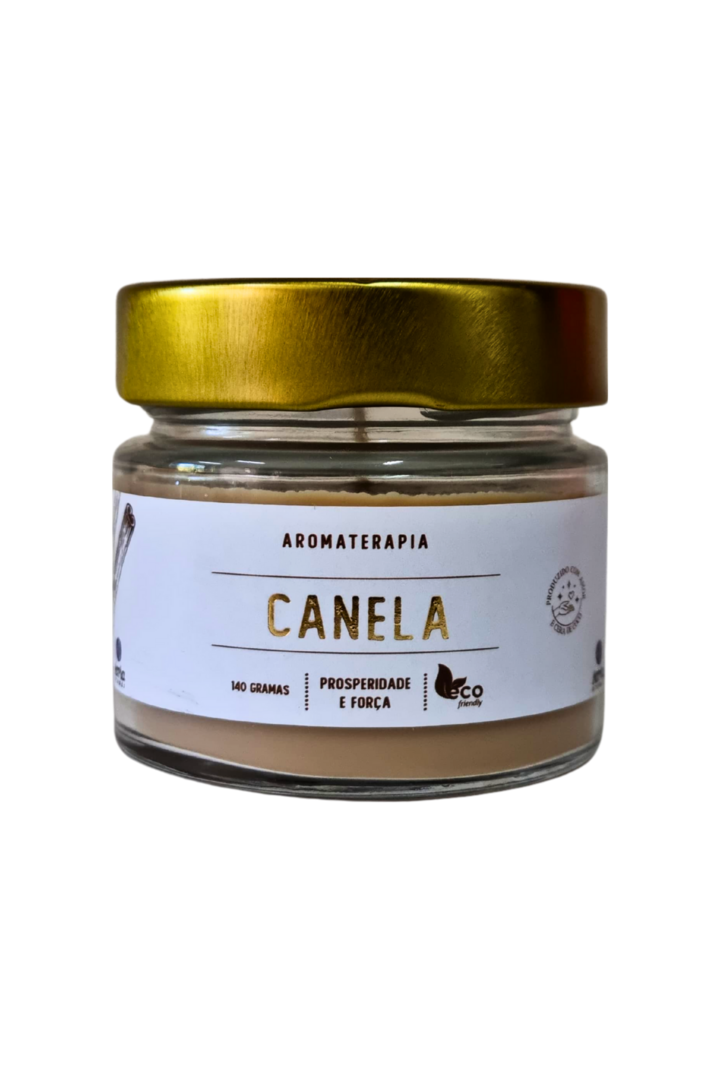 Vela perfumada pote de vidro canela 2