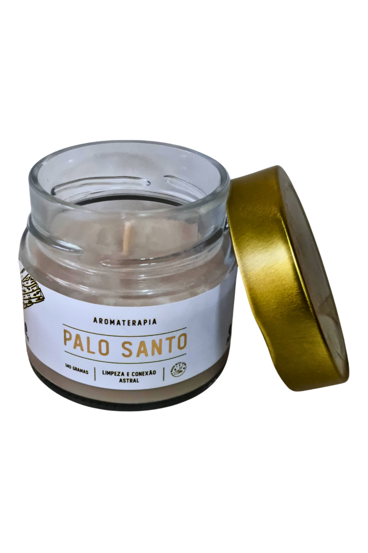 Vela perfumada pote de vidro palo santo 1