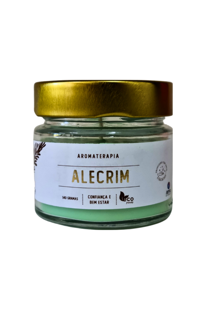 Vela perfumada pote de vidro alecrim 2