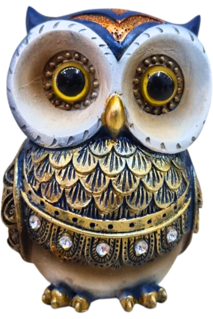 Coruja de resina 9cm 1