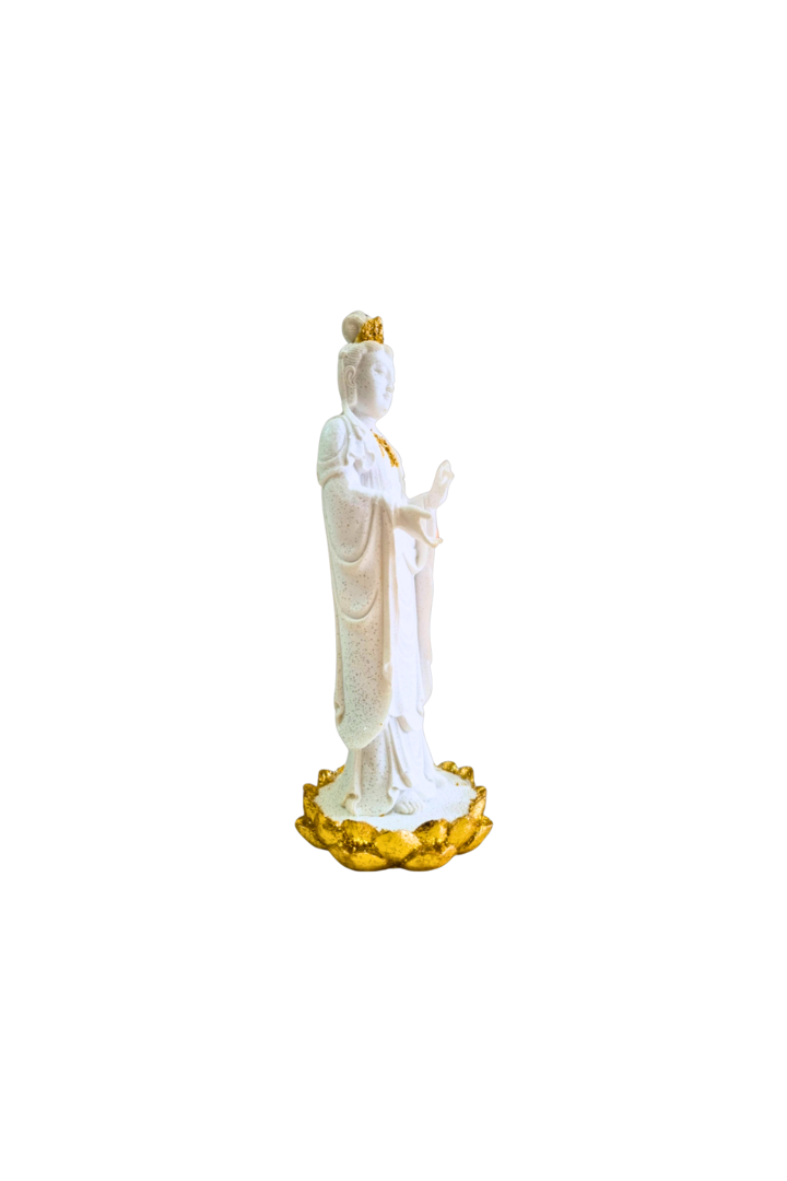 Kuan yin branco e dourado p 2