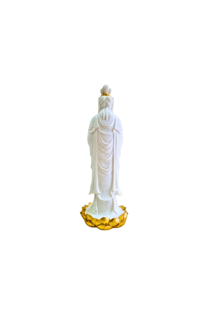 Kuan yin branco e dourado p 3