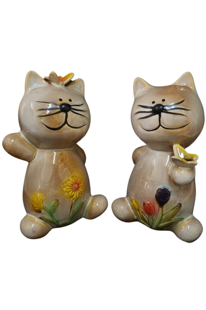 Casal gato porcelana 1