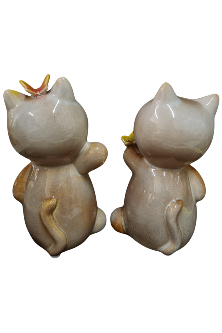 Casal gato porcelana 4