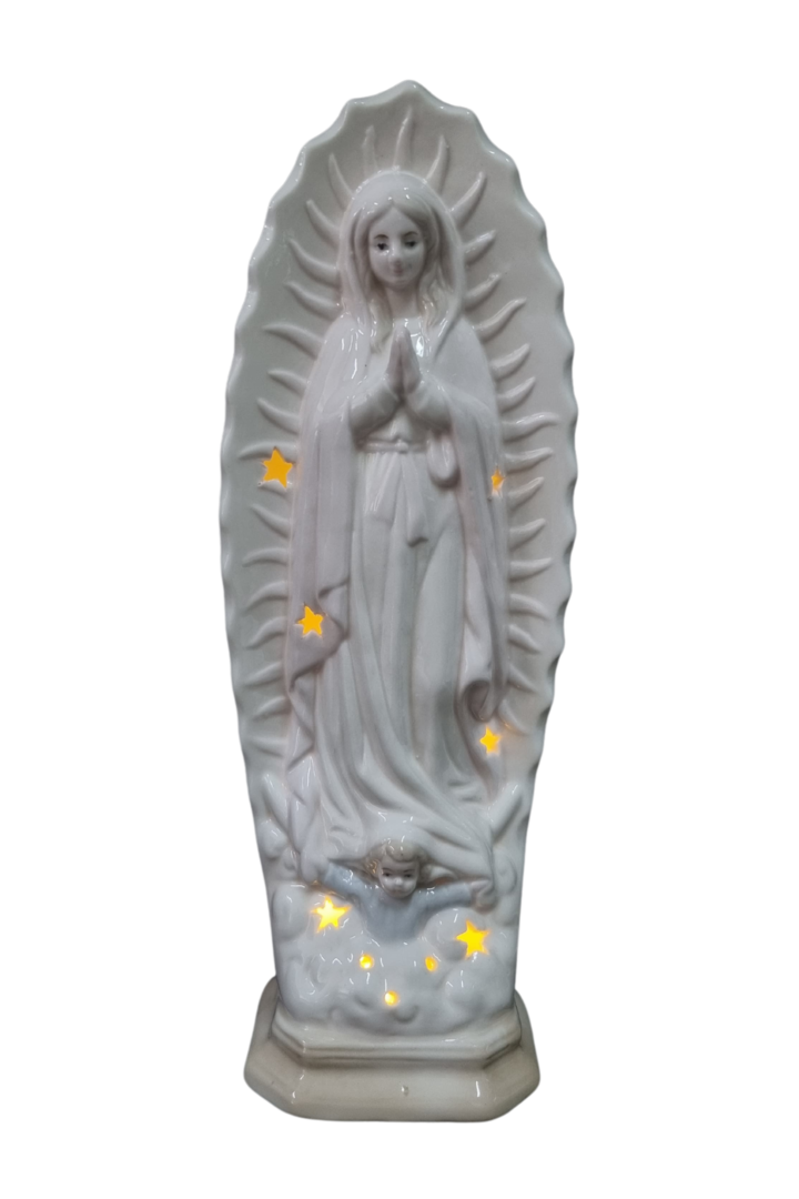 Nossa senhora de guadalupe porcelana c luz 1