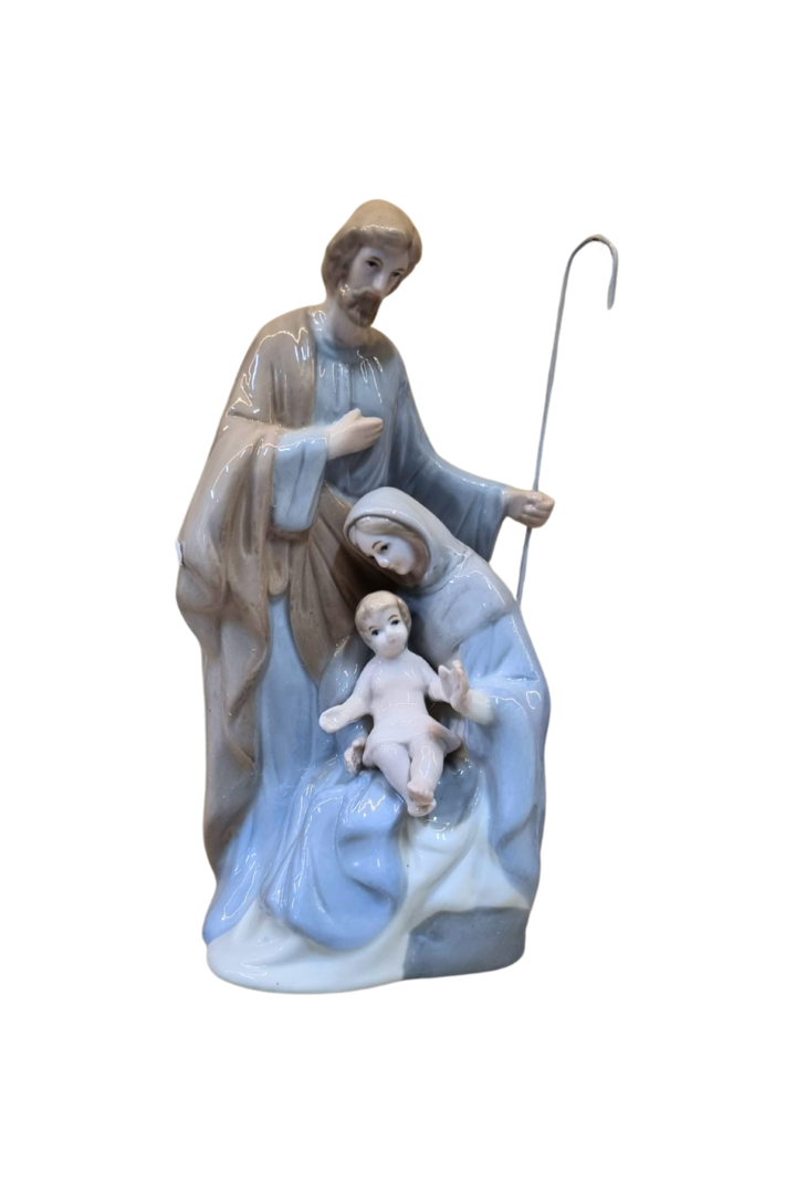 Sagrada familia com cajado porcelana 20 cm 1