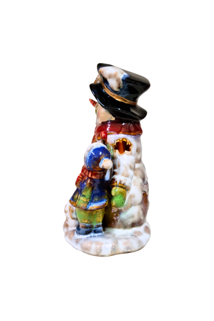 Boneco de neve porcelana c luz 2