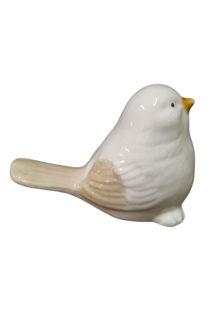 Passarinho branco porcelana peq. cx. c 12 2