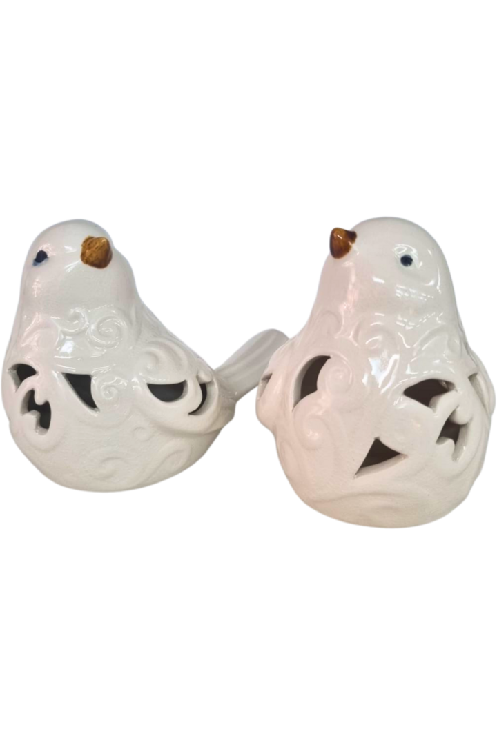 Passarinho porcelana branco 1