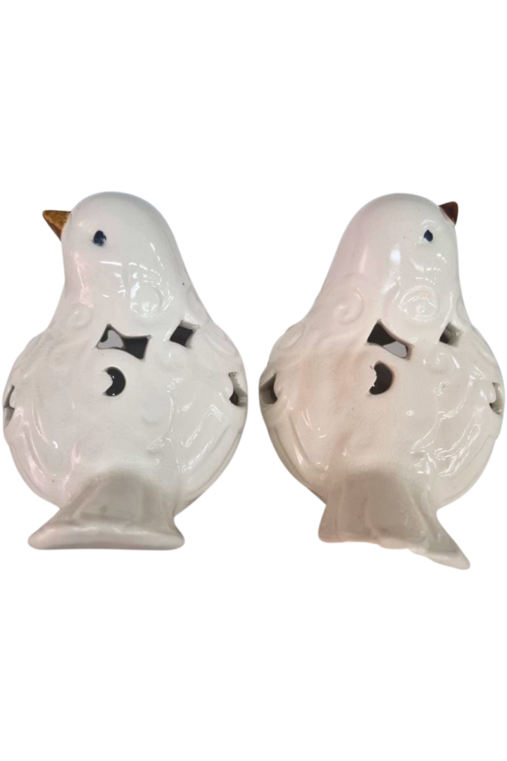 Passarinho porcelana branco 2