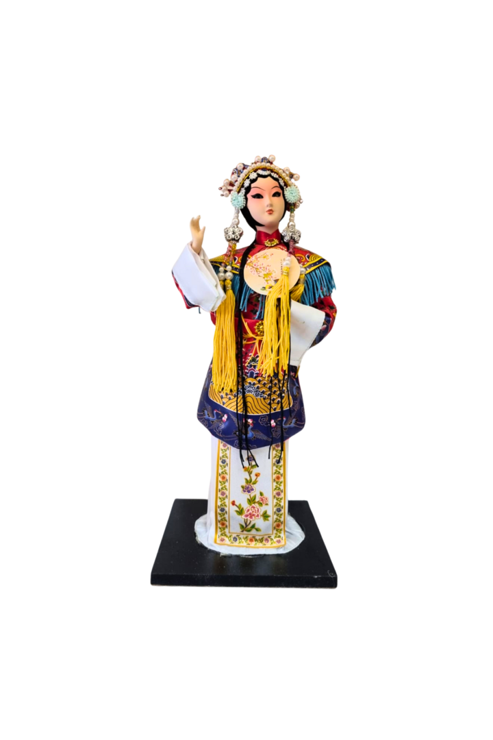 Boneco opera chinesa azul e branco 1