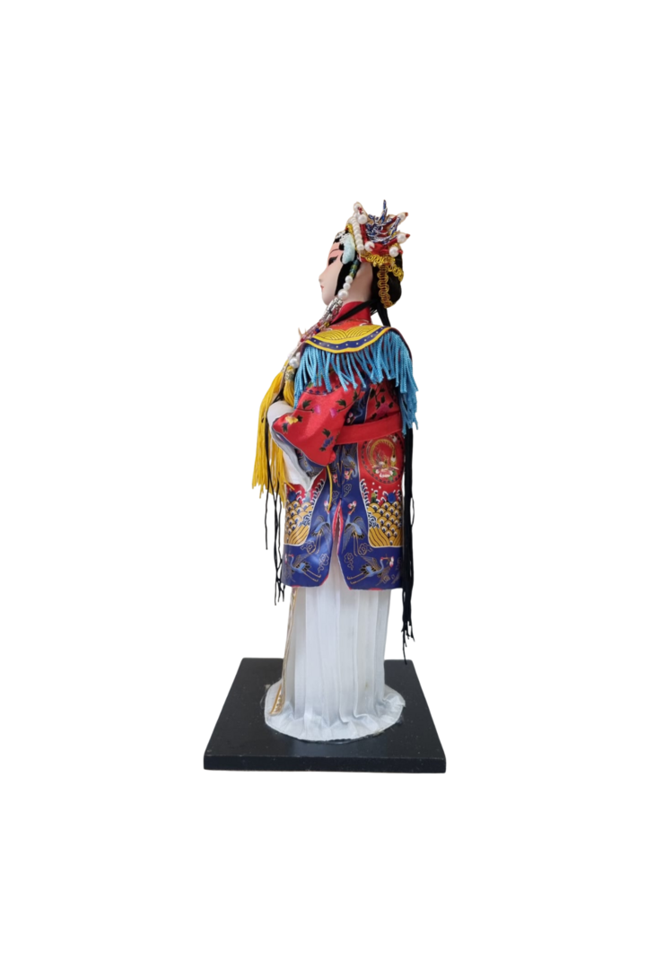 Boneco opera chinesa azul e branco 2