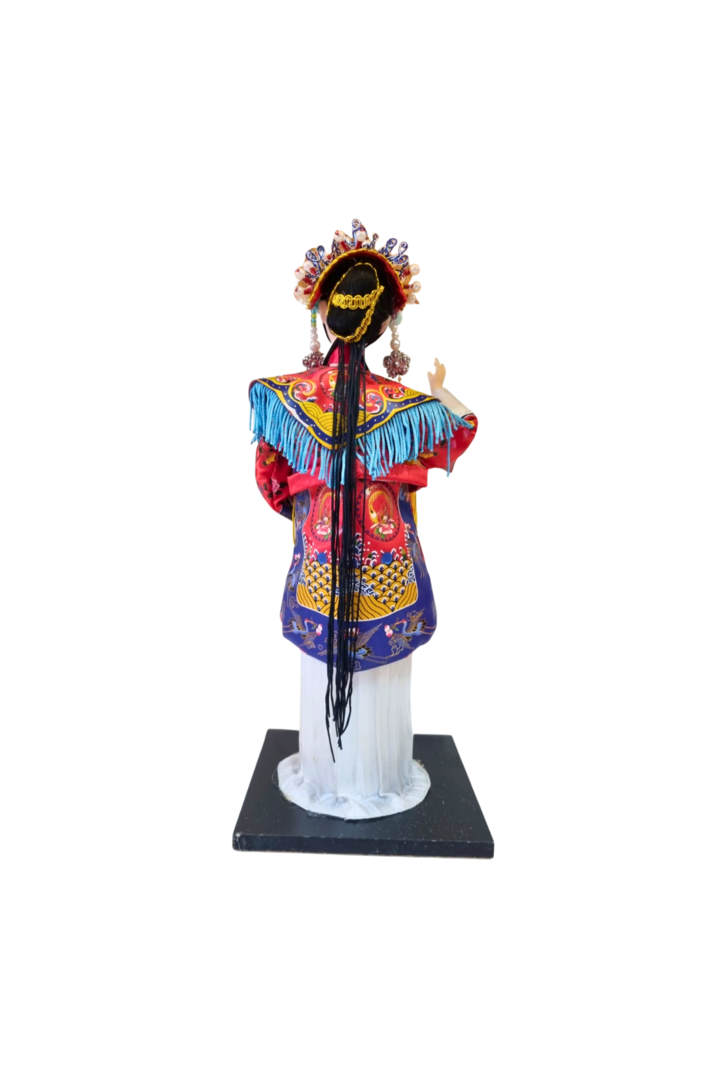Boneco opera chinesa azul e branco 3
