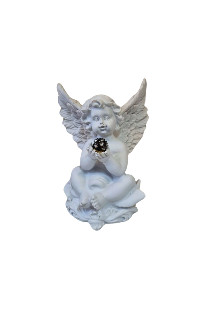 Anjo branco sentado 1