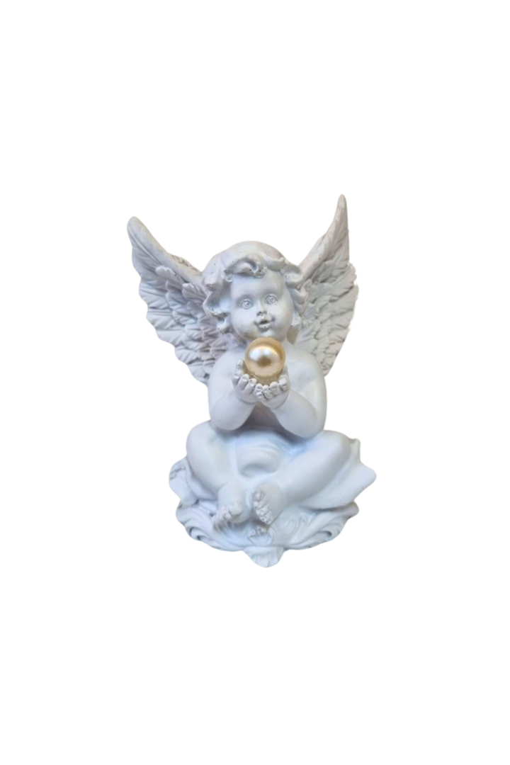 Anjo branco sentado 3